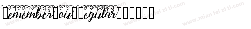 RememberYou Regular字体转换